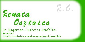 renata osztoics business card